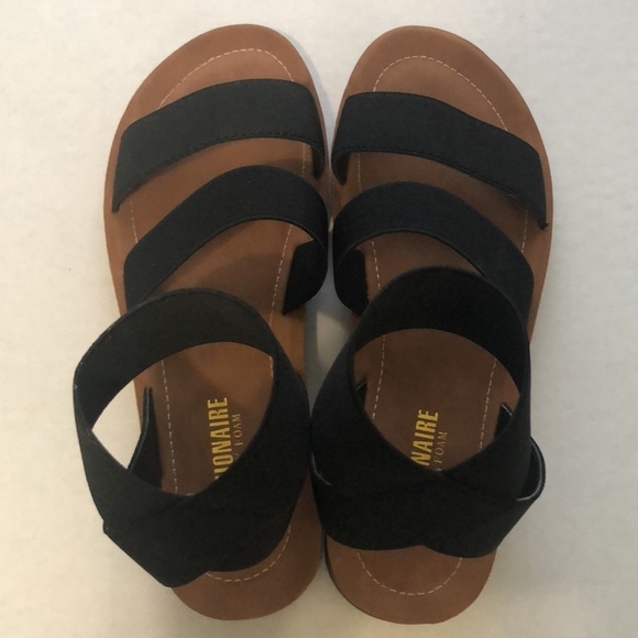 Cushionaire Memory Foam BLK Sandals Size 7.5 M - Picture 7 of 12